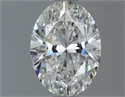 Natural Diamond 1.40 Carats, Oval with  Cut, H Color, SI2 Clarity and Certified by GIA