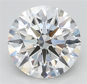 Picture of Lab Grown Diamond 3.22 Carats, Round with Ideal Cut, E Color, IF Clarity and Certified by IGI