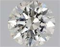 Natural Diamond 0.90 Carats, Round with Excellent Cut, J Color, SI2 Clarity and Certified by GIA