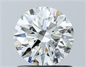 Natural Diamond 0.90 Carats, Round with Excellent Cut, I Color, VVS2 Clarity and Certified by GIA