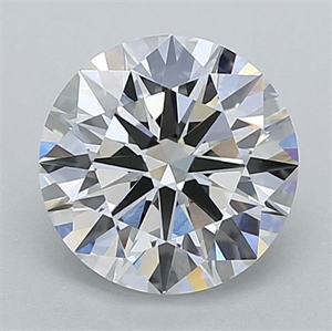 Picture of Lab Grown Diamond 1.54 Carats, Round with Ideal Cut, F Color, VVS2 Clarity and Certified by IGI