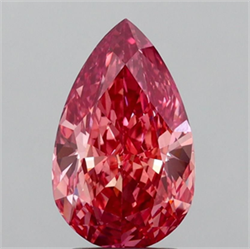 Picture of Lab Grown Diamond 3.06 Carats, Pear with  Cut, Fancy Vivid Pink Color, VVS2 Clarity and Certified by IGI
