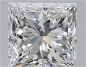 Natural Diamond 1.51 Carats, Princess with  Cut, G Color, SI1 Clarity and Certified by GIA