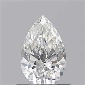 Picture of Natural Diamond 0.51 Carats, Pear with  Cut, H Color, VVS2 Clarity and Certified by GIA
