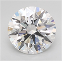 Lab Grown Diamond 3.10 Carats, Round with Excellent Cut, D Color, VVS2 Clarity and Certified by GIA