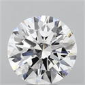 Lab Grown Diamond 5.21 Carats, Round with Ideal Cut, E Color, IF Clarity and Certified by IGI