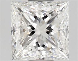 Picture of Natural Diamond 0.61 Carats, Princess with  Cut, E Color, VS1 Clarity and Certified by GIA