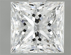 Picture of Natural Diamond 0.90 Carats, Princess with  Cut, E Color, VS1 Clarity and Certified by GIA
