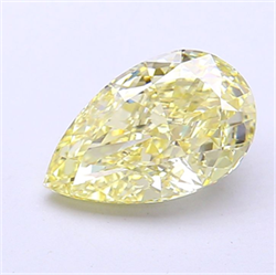 Picture of Lab Grown Diamond 2.00 Carats, Pear with  Cut, Fancy Intense Yellow Color, VS1 Clarity and Certified by IGI