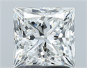 Natural Diamond 1.51 Carats, Princess with  Cut, G Color, VS1 Clarity and Certified by GIA