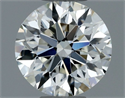 Natural Diamond 0.57 Carats, Round with Excellent Cut, H Color, VVS1 Clarity and Certified by IGI