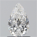 Natural Diamond 0.90 Carats, Pear with  Cut, E Color, VS1 Clarity and Certified by GIA