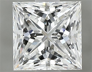 Picture of Natural Diamond 1.00 Carats, Princess with  Cut, F Color, VS2 Clarity and Certified by GIA