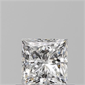 Natural Diamond 0.61 Carats, Princess with  Cut, E Color, VVS2 Clarity and Certified by GIA
