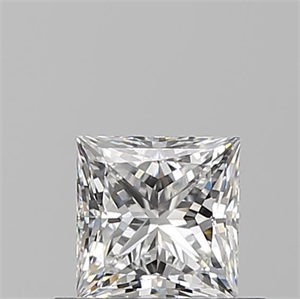 Picture of Natural Diamond 0.61 Carats, Princess with  Cut, E Color, VVS2 Clarity and Certified by GIA
