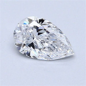 Picture of Natural Diamond 0.72 Carats, Pear with  Cut, D Color, SI1 Clarity and Certified by GIA