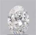 Natural Diamond 0.70 Carats, Oval with  Cut, D Color, VVS2 Clarity and Certified by GIA