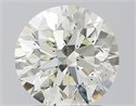 Natural Diamond 2.01 Carats, Round with Very Good Cut, H Color, SI1 Clarity and Certified by IGI
