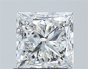 Picture of Natural Diamond 1.00 Carats, Princess with  Cut, F Color, VS2 Clarity and Certified by GIA