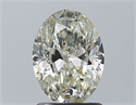 Natural Diamond 1.30 Carats, Oval with  Cut, L Color, SI2 Clarity and Certified by GIA