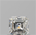 Natural Diamond 0.70 Carats, Asscher with  Cut, H Color, VS1 Clarity and Certified by GIA