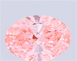 Picture of Lab Grown Diamond 11.01 Carats, Oval with  Cut, Fancy Vivid Pink Color, VVS2 Clarity and Certified by IGI