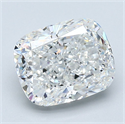 Natural Diamond 2.50 Carats, Cushion with  Cut, F Color, VS1 Clarity and Certified by GIA