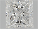 Natural Diamond 0.52 Carats, Princess with  Cut, F Color, VVS1 Clarity and Certified by GIA
