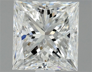 Picture of Natural Diamond 1.00 Carats, Princess with  Cut, E Color, SI1 Clarity and Certified by GIA