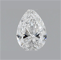 Natural Diamond 0.55 Carats, Pear with  Cut, D Color, VVS2 Clarity and Certified by GIA