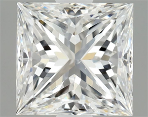 Picture of Natural Diamond 1.01 Carats, Princess with  Cut, E Color, VS2 Clarity and Certified by GIA