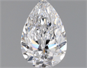 Natural Diamond 0.50 Carats, Pear with  Cut, D Color, VVS2 Clarity and Certified by GIA