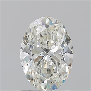 Picture of Natural Diamond 1.30 Carats, Oval with  Cut, J Color, SI1 Clarity and Certified by GIA