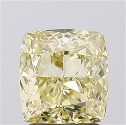 Picture of Lab Grown Diamond 2.05 Carats, CUSHION MODIFIED with  Cut, Fancy Intense Yellow Color, VVS2 Clarity and Certified by IGI