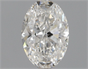 Natural Diamond 0.51 Carats, Oval with  Cut, F Color, I1 Clarity and Certified by GIA