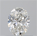 Natural Diamond 0.50 Carats, Oval with  Cut, H Color, VVS1 Clarity and Certified by GIA