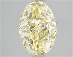 Picture of Lab Grown Diamond 3.00 Carats, Oval with  Cut, Fancy Intense Yellow Color, VS1 Clarity and Certified by IGI