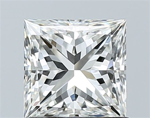 Picture of Natural Diamond 1.01 Carats, Princess with  Cut, H Color, VS1 Clarity and Certified by GIA