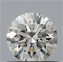 Natural Diamond 0.51 Carats, Round with Excellent Cut, I Color, IF Clarity and Certified by IGI