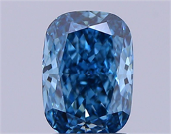 Picture of Lab Grown Diamond 1.76 Carats, CUSHION MODIFIED with  Cut, Fancy Vivid Blue Color, VS1 Clarity and Certified by IGI