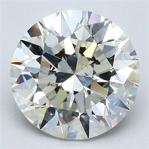 Picture of Natural Diamond 5.02 Carats, Round with Excellent Cut, K Color, SI1 Clarity and Certified by GIA