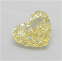 Lab Grown Diamond 1.31 Carats, Heart with  Cut, Fancy Yellow Color, VS1 Clarity and Certified by IGI