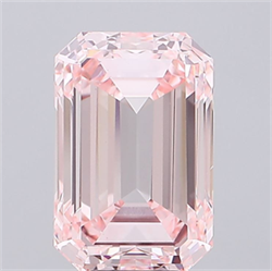 Picture of Lab Grown Diamond 9.01 Carats, Emerald with  Cut, Fancy Pink Color, VS1 Clarity and Certified by IGI