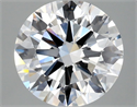 Lab Grown Diamond 2.90 Carats, Round with Ideal Cut, D Color, VVS2 Clarity and Certified by IGI