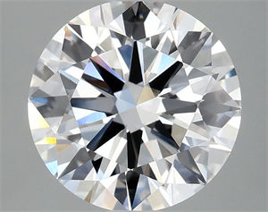 Picture of Lab Grown Diamond 2.90 Carats, Round with Ideal Cut, D Color, VVS2 Clarity and Certified by IGI
