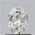 Natural Diamond 0.53 Carats, Oval with  Cut, G Color, VVS1 Clarity and Certified by GIA