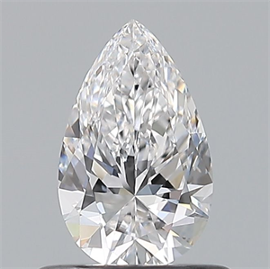 Picture of Natural Diamond 0.50 Carats, Pear with  Cut, D Color, VVS2 Clarity and Certified by GIA