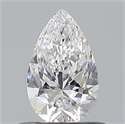 Natural Diamond 0.50 Carats, Pear with  Cut, D Color, VVS2 Clarity and Certified by GIA