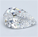 Diamante Natural 2.06 quilates, De pera , Color D, claridad VS2 y certificado GIA
