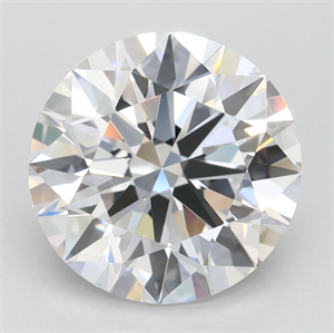 Picture of Lab Grown Diamond 2.11 Carats, Round with Ideal Cut, D Color, IF Clarity and Certified by IGI